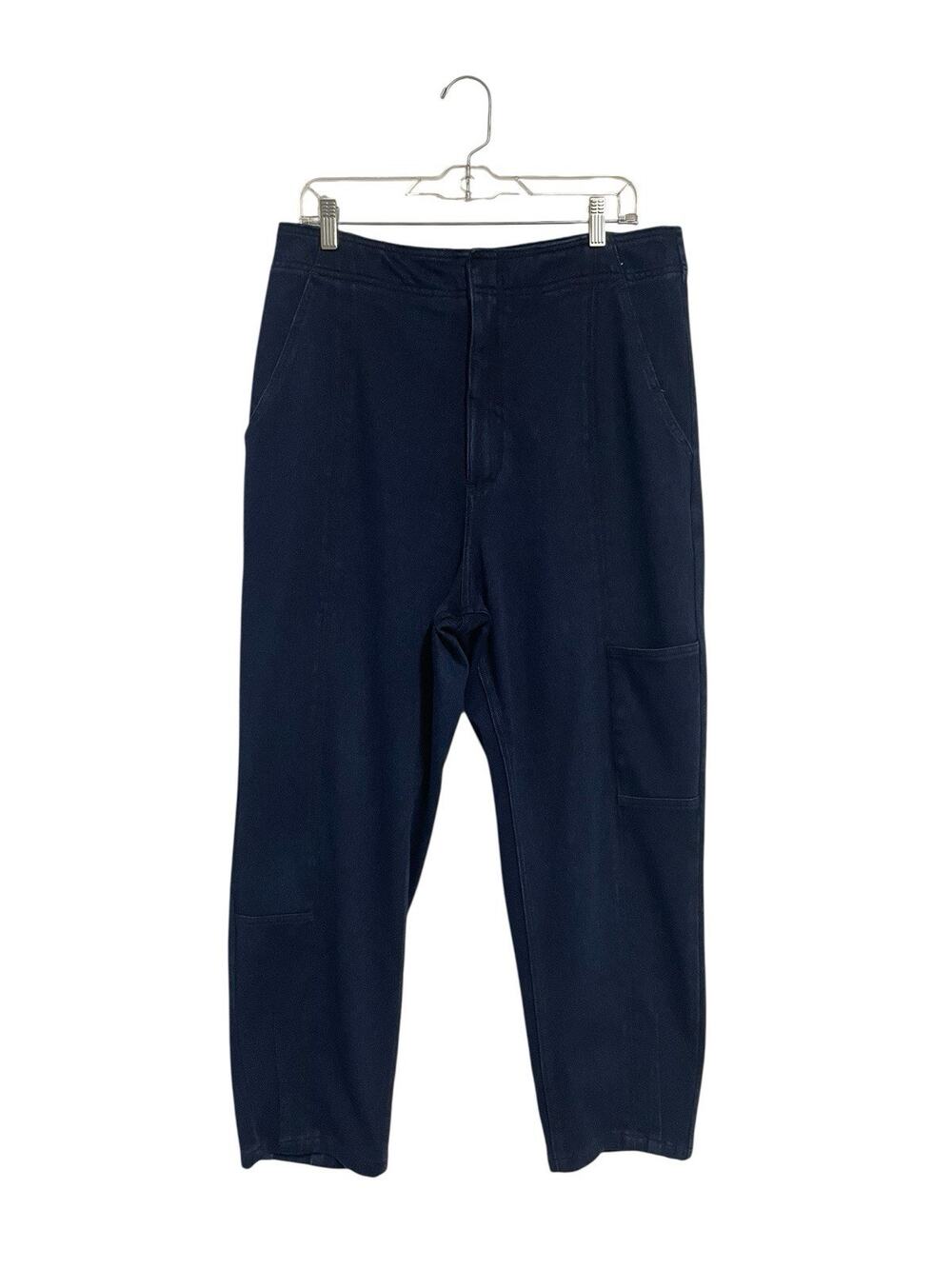 ANTHROPOLOGIE PILCRO Dark Wash Utility High Rise Pants Stretch Crop Size 32